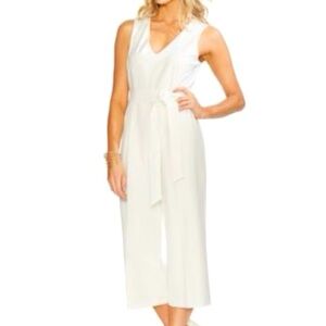 VINCE CUMUTO V-neck Tie Front Jumpsuit in ‘New Ivory’ - NWOT